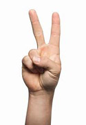 peace hand sign